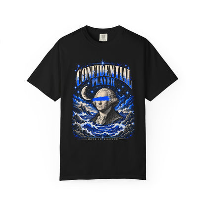 Confidential Player — Blue Move in Silence 1717 T-Shirt