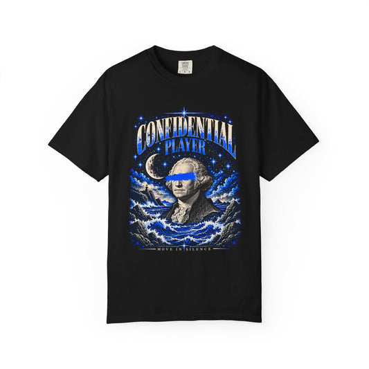 Confidential Player — Blue Move in Silence 1717 T-Shirt