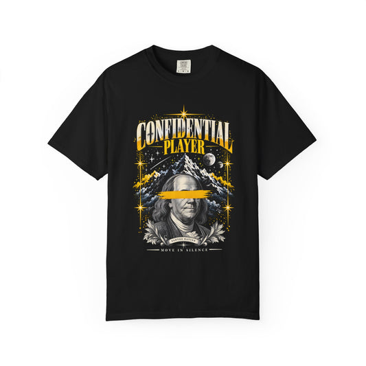 Confidential Player — Gold Move in Silence T-Shirt