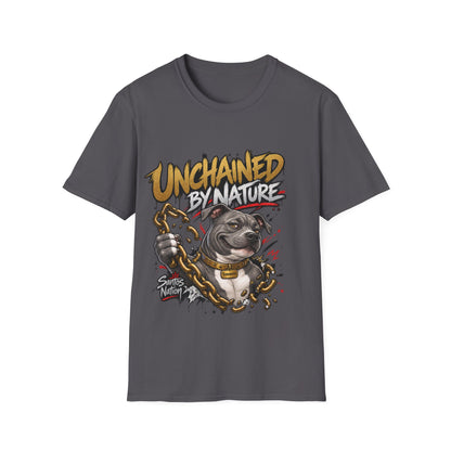 Unchained By Nature Pit Bull Tee — "Rules Were Suggestions" Graphic Shirt