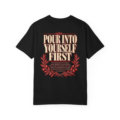Self Preservation — Red Pour Into Yourself First 1717 T-Shirt