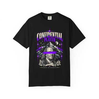 Confidential Player — Purple Move in Silence T-Shirt