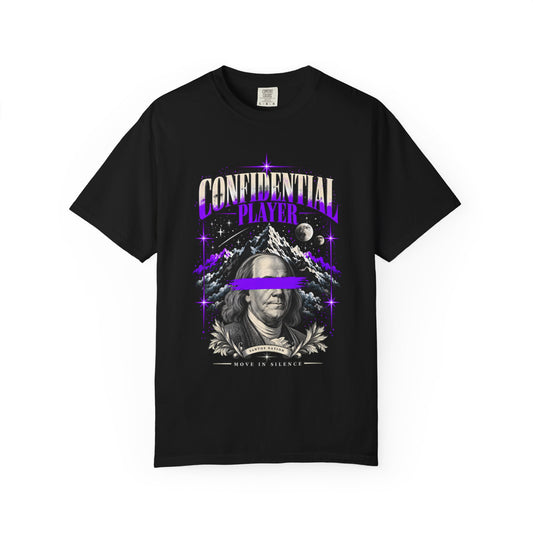 Confidential Player — Purple Move in Silence T-Shirt