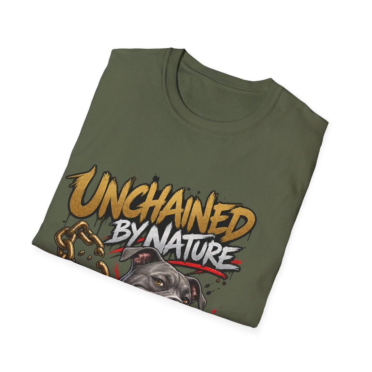 Unchained By Nature Pit Bull Tee — "Rules Were Suggestions" Graphic Shirt