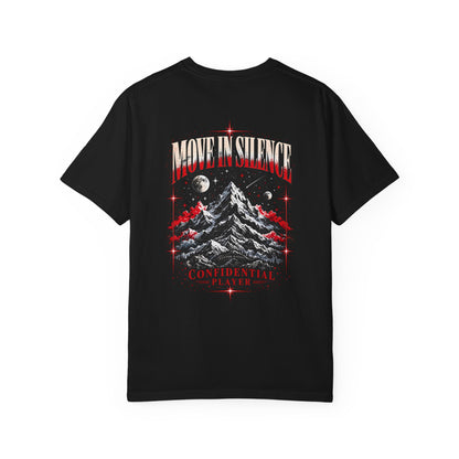 Confidential Player — Crimson Move in Silence T-Shirt