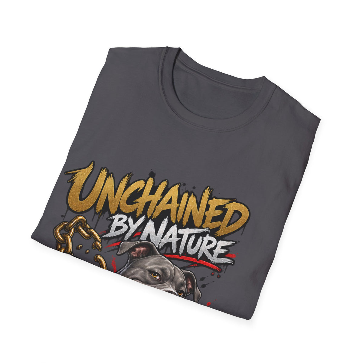 Unchained By Nature Pit Bull Tee — "Rules Were Suggestions" Graphic Shirt