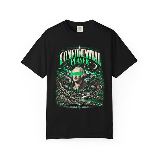 Confidential Player — Green Rooted in Silence 1717 T-Shirt