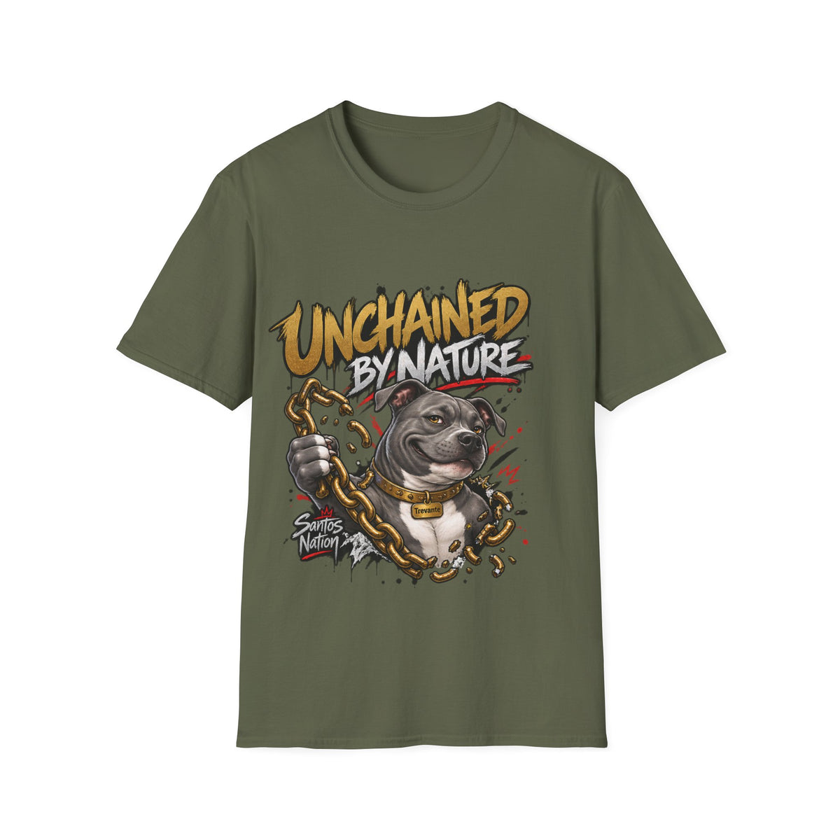 Unchained By Nature Pit Bull Tee — "Rules Were Suggestions" Graphic Shirt